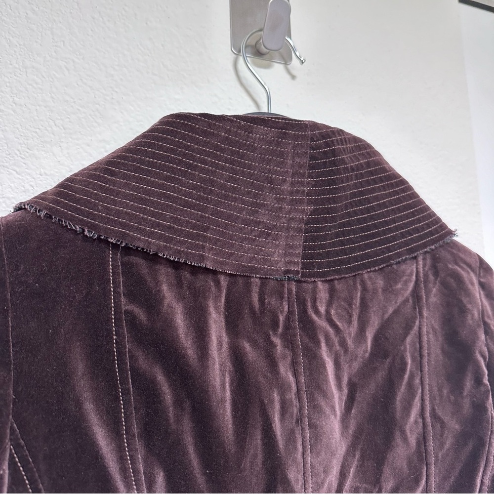 Easton Pearson Velvet Blazer in Deep Brown - Picture 14 of 14